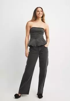 Топ PEPLUM NA-KD, серый