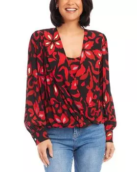 Топ-перекресток с принтом Karen Kane, цвет Multi