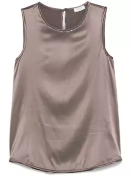 Топ Peserico Punto Luce с деталями, серый