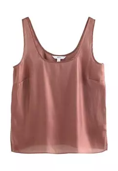 Топ PETITE FIT - GLOSSY SCOOP NECK - Blouse Next, розовый