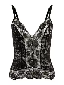 Топ PETITE FLEUR GOLD Spitzen, черный