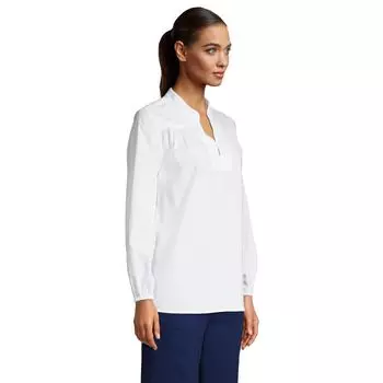 Топ Petite Lands' End из поплина в крестьянском стиле Lands' End