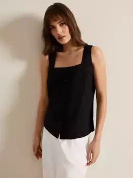 Топ Phase Eight Ashley Linen, черный
