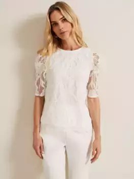 Топ Phase Eight Kaycee Lace, слоновая кость