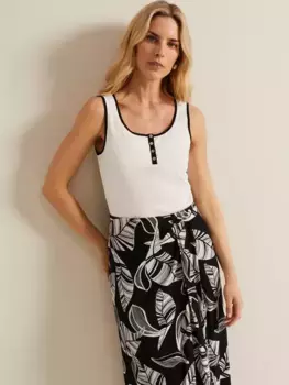 Топ Phase Eight Rylan Contrast Vest, цвет ivory/black