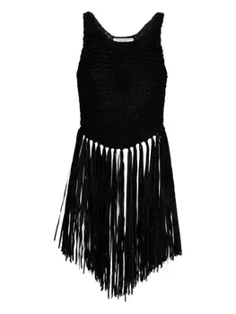 Топ Philosophy Di Lorenzo Serafini fringe-detail top, черный