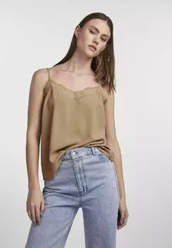 Топ Pieces, бежевый