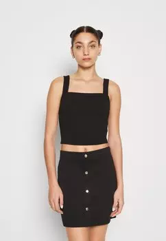 Топ Pieces, черный