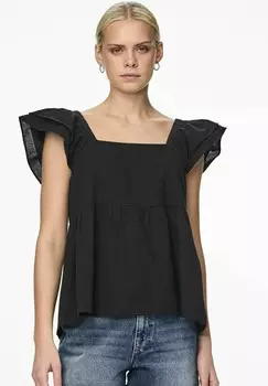 Топ Pieces, черный