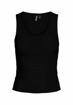 Топ Pieces, черный