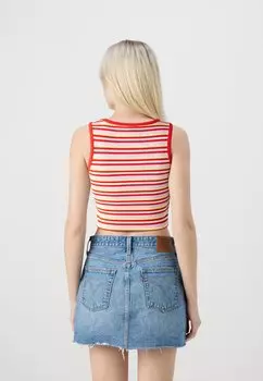 Топ Pieces, Cloud Dancer/пируэт/кислотный лайм Pcjayjay Cropped