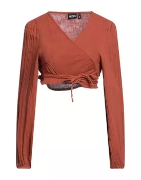 Топ Pieces, коричневый