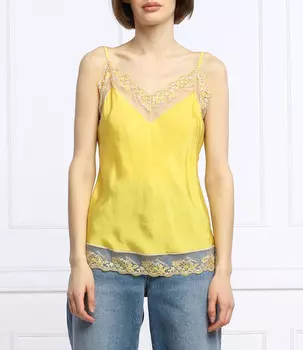 Топ Pinko giaggilo relaxed fit, желтый