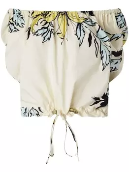 Топ PINKO с цветочным принтом, белый