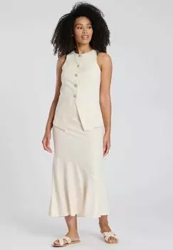 Топ PLAIN BLEND LONGLINE BUTTON South Beach, бежевый