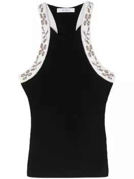 Топ Pleiadi с пайетками Max Mara, черный