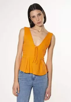 Топ PLUNGE INFLUENCER, оранжевый