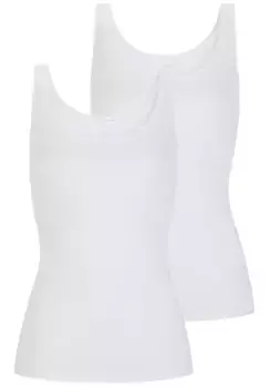 Топ подмышки Mey "SUPERFINE ORGANIC" (упаковка, 2 шт.), на широких бретелях, белый