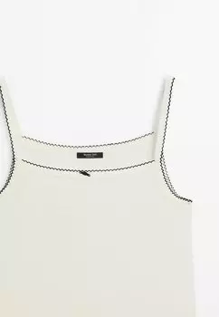 Топ POINTELLE DETAIL Massimo Dutti, белый