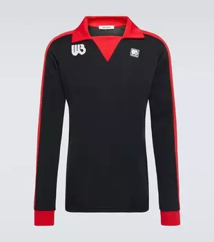 Топ-поло из джерси со вставками Wales Bonner, черный