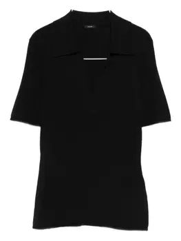 Топ-поло JOSEPH в рубчик, черный