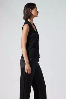 Топ-поло в новом ретро-стиле LUISA CERANO, цвет deep black