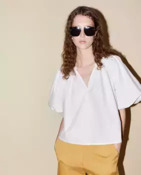 Топ поплин Sfera, белый