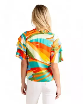 ТОП-поповер с короткими рукавами Sandra Agave Alden Adair