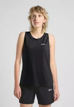 Топ PRELIGHT STRIDE TANK Jack Wolfskin, черный