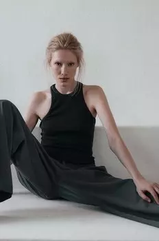 Топ PRESSE из хлопка Muuv., бирюзовый