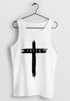 Топ PRINT AUFDRUCK KREUZ CROSS FAITH GLAUBE TREND-MOTIV Neverless, белый
