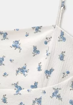 Топ PRINTED PULL&BEAR, синий