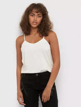 Топ приталенного кроя Cream, белый