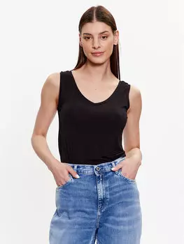 Топ приталенного кроя Culture, черный