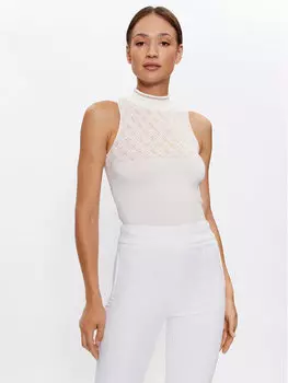 Топ приталенного кроя Guess, бежевый