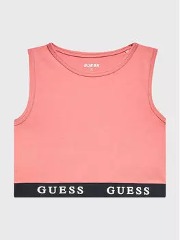 Топ приталенного кроя Guess, розовый