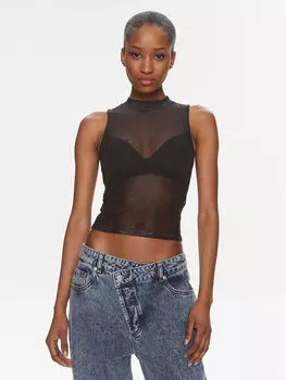 Топ приталенного кроя Hugo, черный