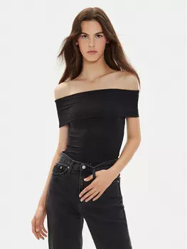 Топ приталенного кроя Jjxx, черный