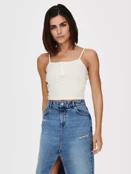 Топ приталенного кроя Only, бежевый