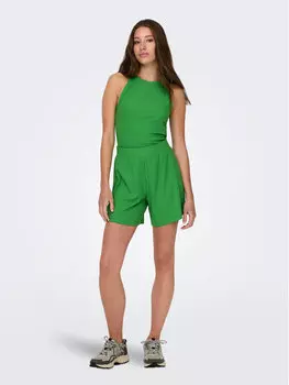 Топ приталенного кроя Only, зеленый