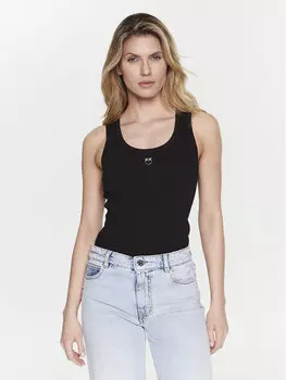 Топ приталенного кроя Pinko, черный