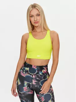 Топ приталенного кроя Reebok, зеленый