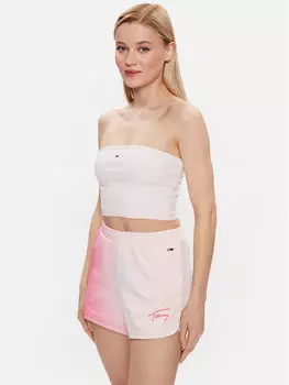 Топ приталенного кроя Tommy Jeans, розовый