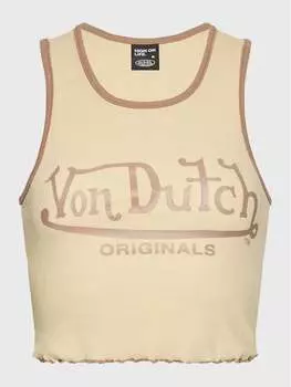 Топ приталенного кроя Von Dutch, бежевый