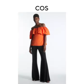 Топ приталенный женский Cos с оборками, оранжевый