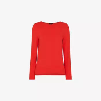 Топ прямого кроя из эластичного трикотажного трикотажа Whistles, красный