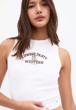 Топ PULL&BEAR, белый