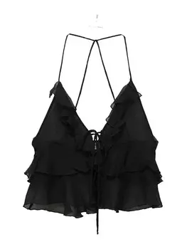 Топ Pull&Bear, черный