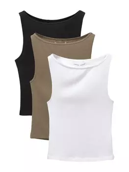 Топ Pull&Bear, цвет Brocade/Black/White