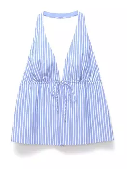 Топ Pull&Bear, цвет Pastel blue/Light blue